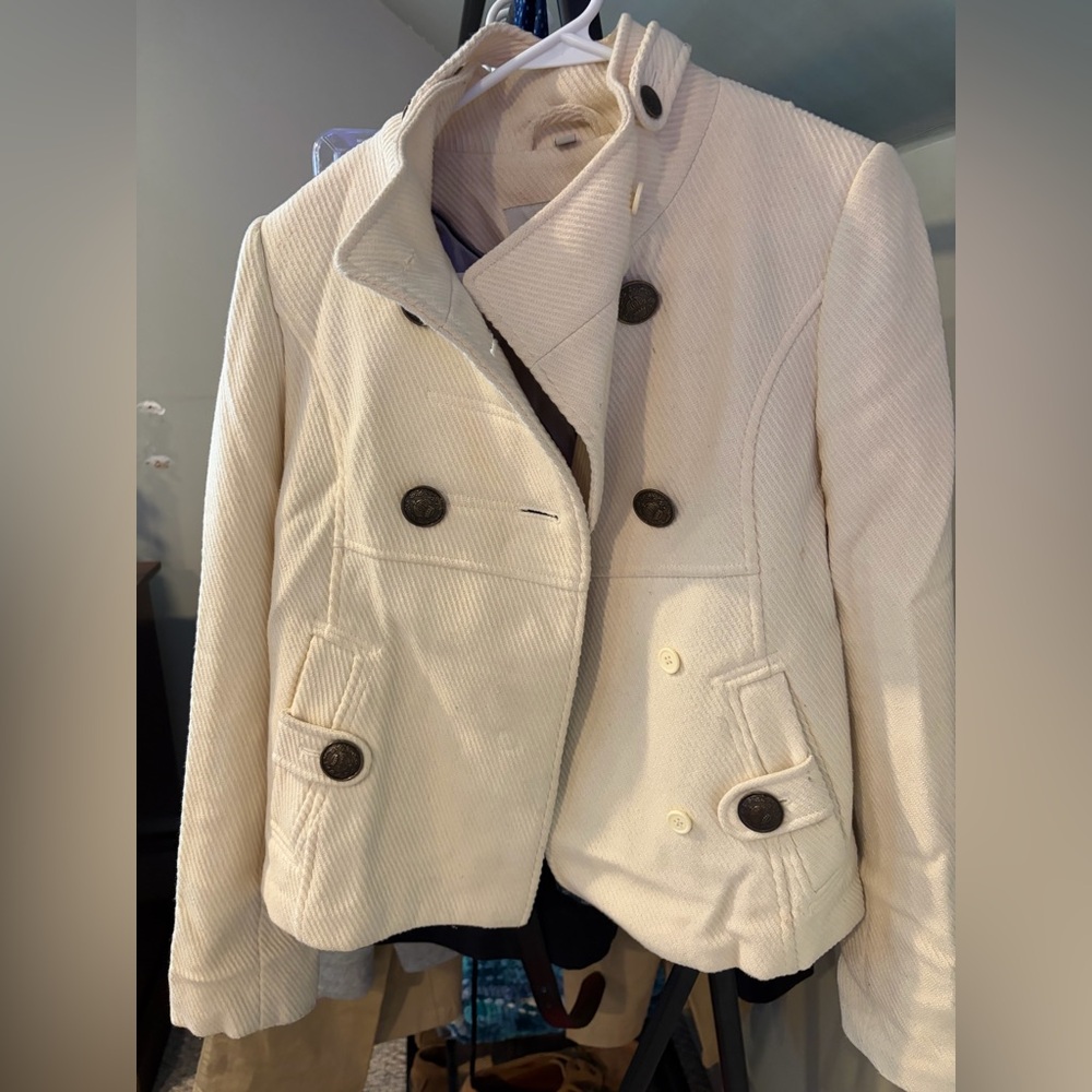 Steve Madden Women's Cream Pea Coat size small